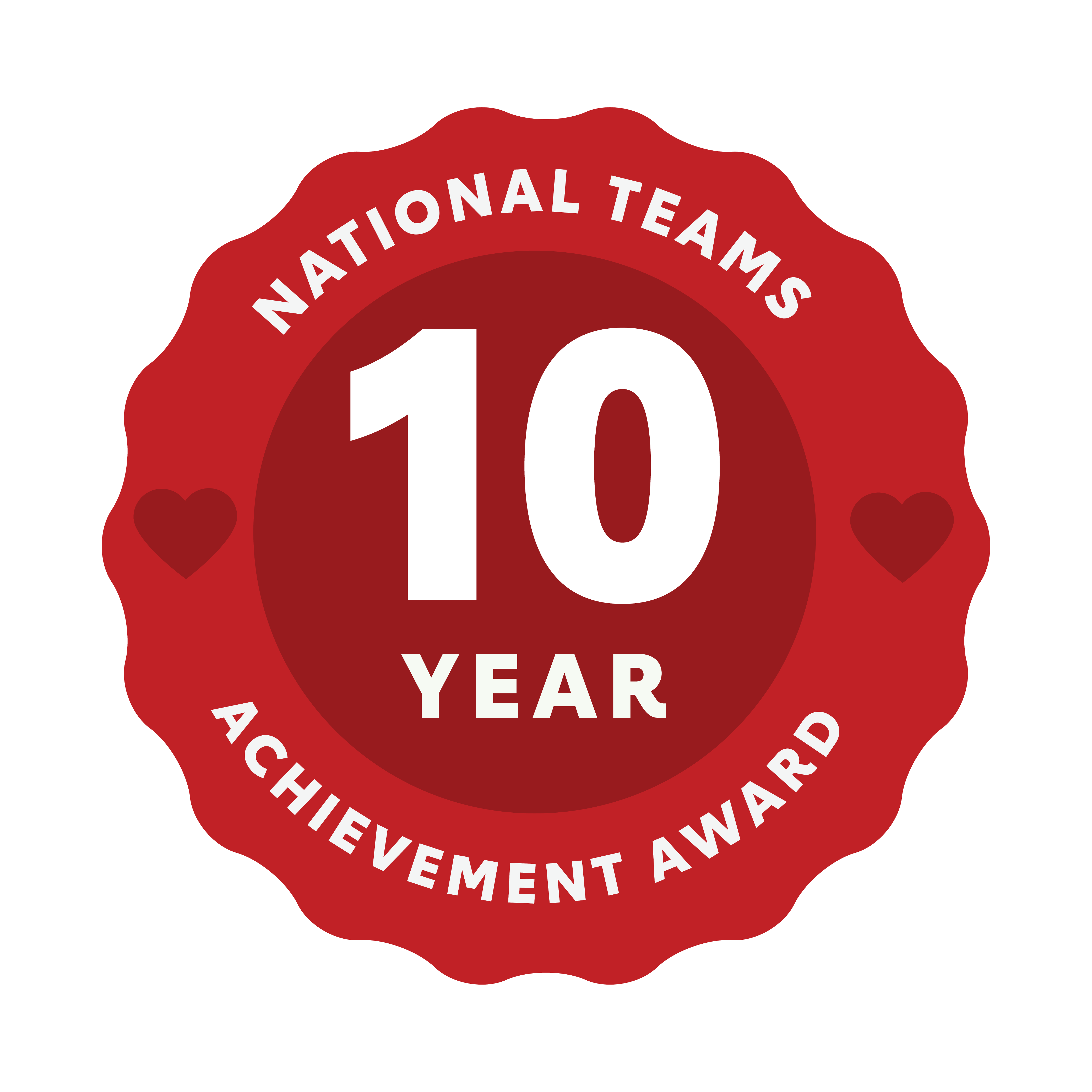 years-of-participation_10p Badge - 10 Year National Teams Achievement Award