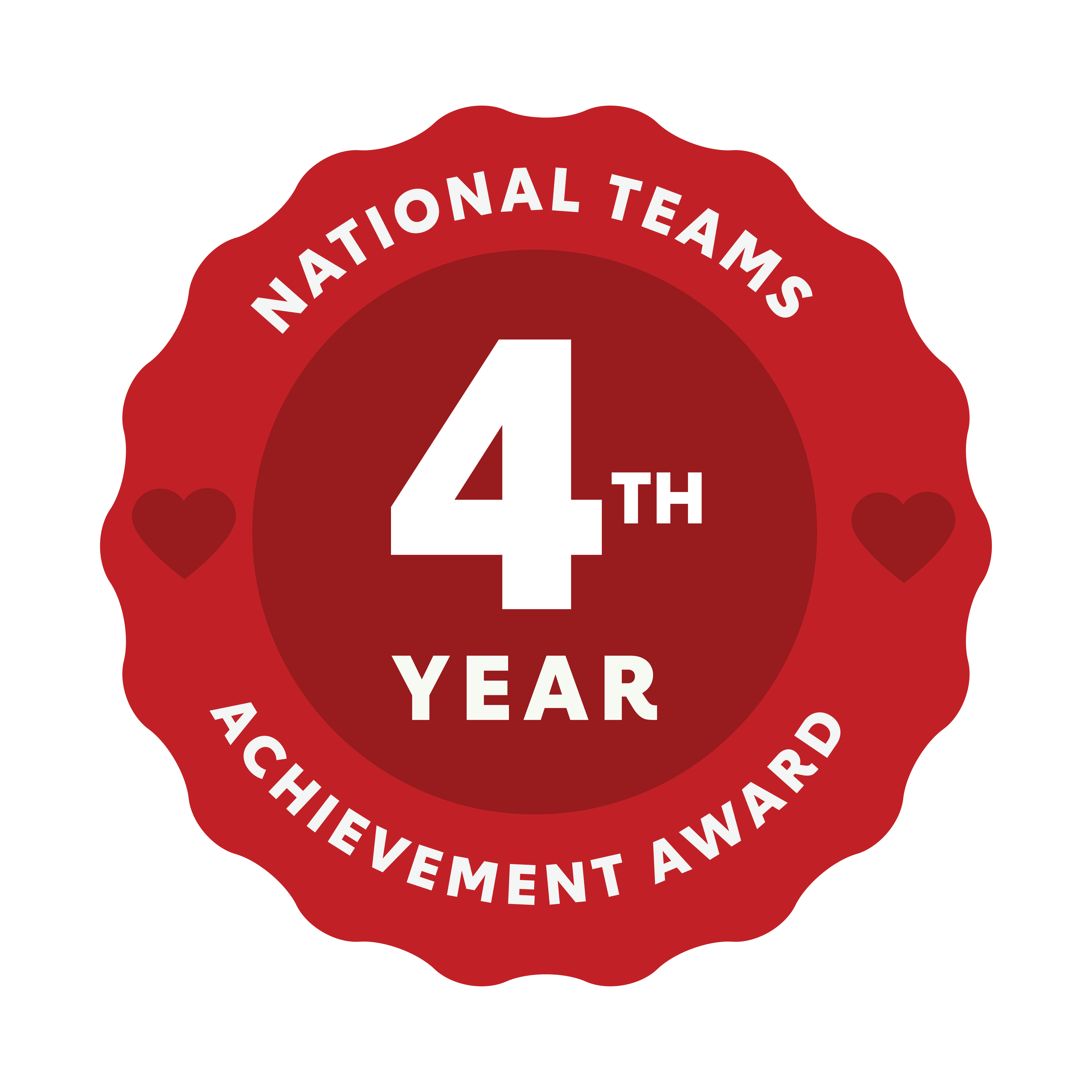 Badge - 4th Year National Teams Achievement Award